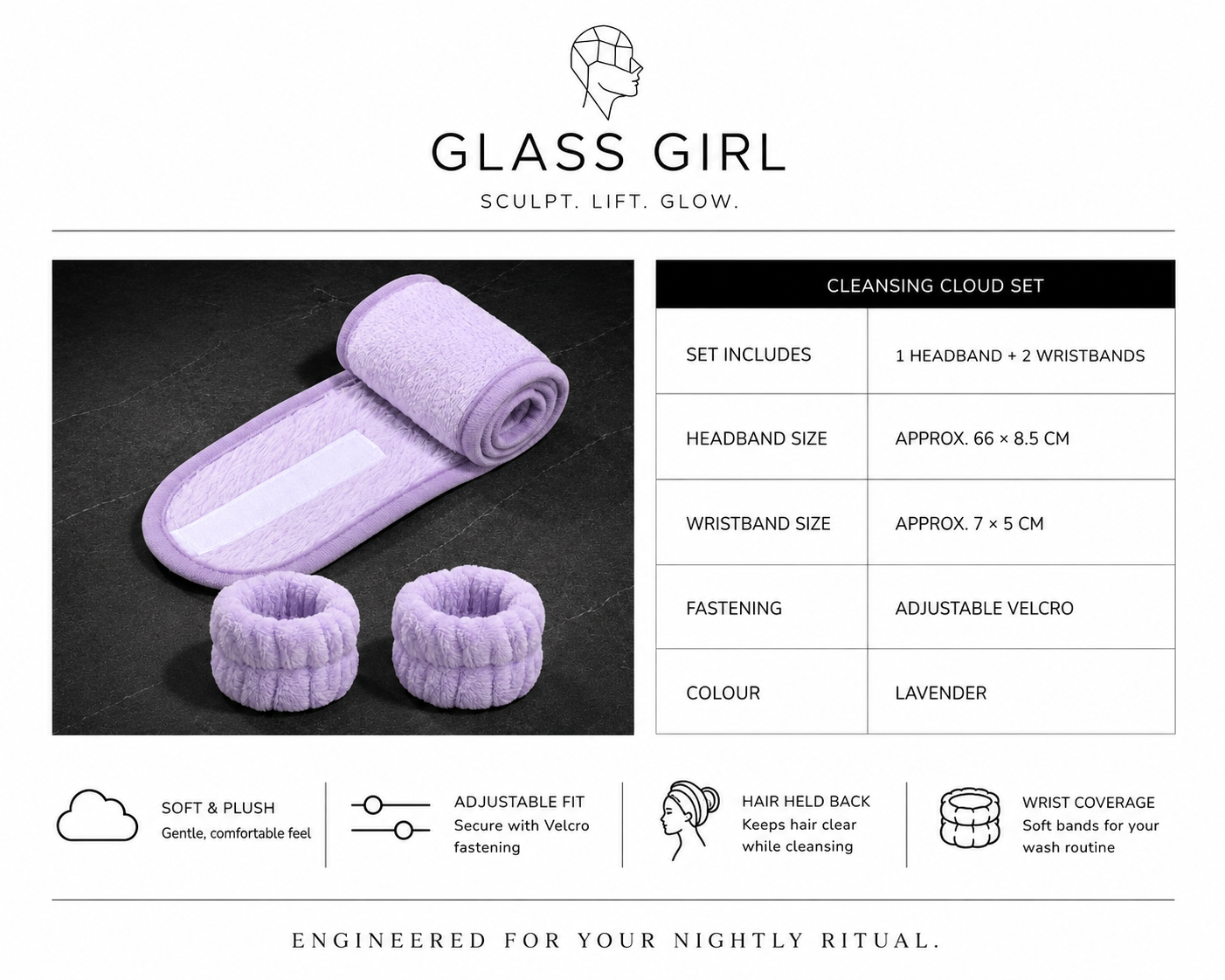 Glass Girl Cleansing Cloud Set product information