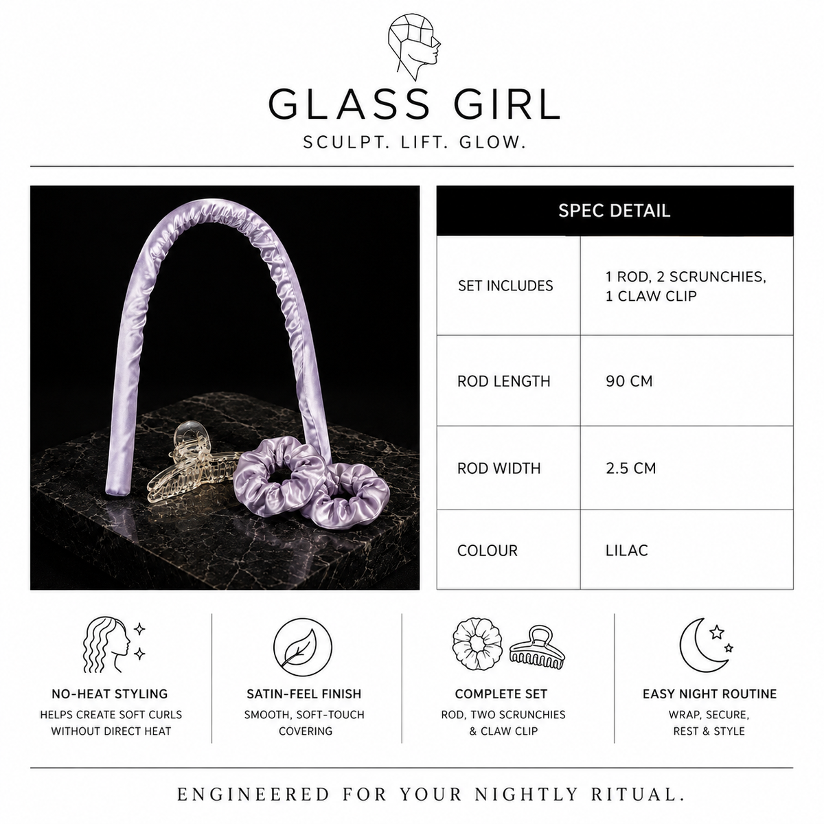 GlassGirl™ Heatless Curl Ritual Set